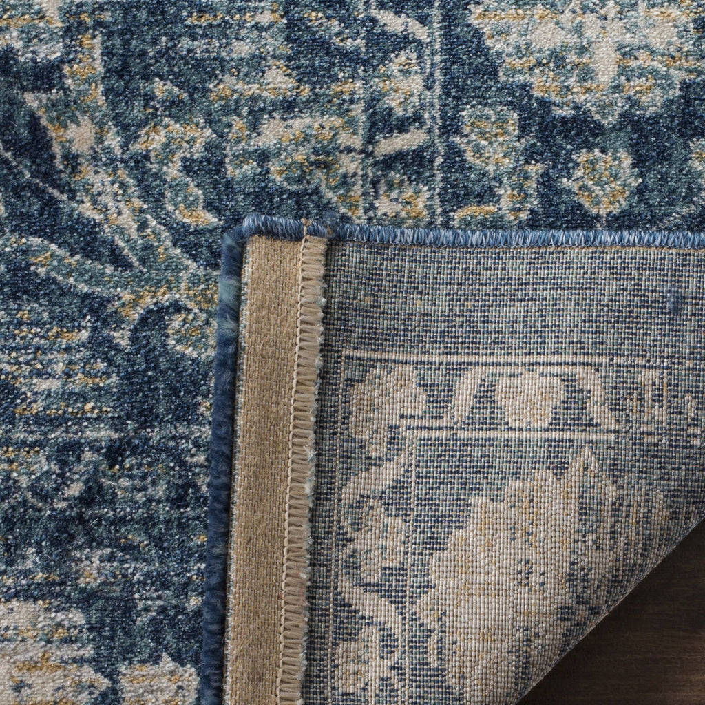 Navy / Beige Runner Rug S121