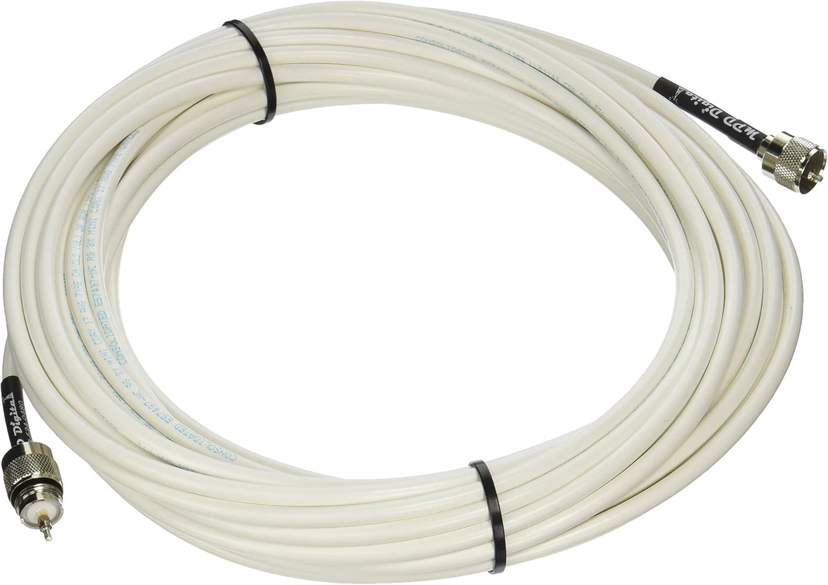 Marine Band Radio VHF Antenna Cable UHF Male PL-259 RG8x 50 Feet Pack of 2 P652
