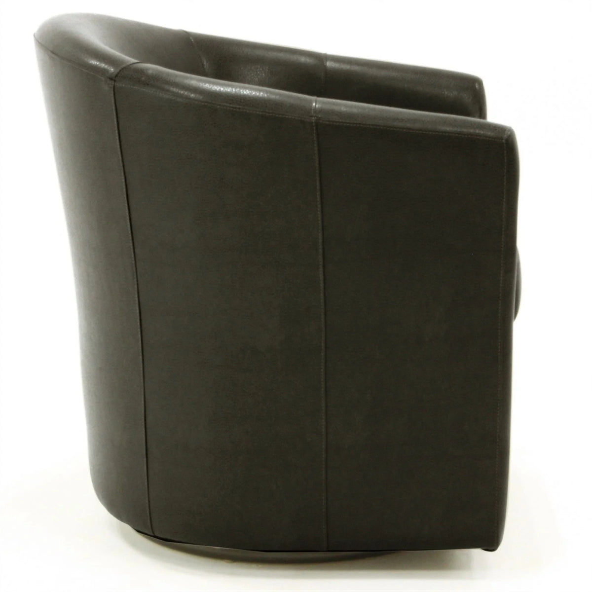 Charcoal Faux Leather Swivel Club Chair O637084