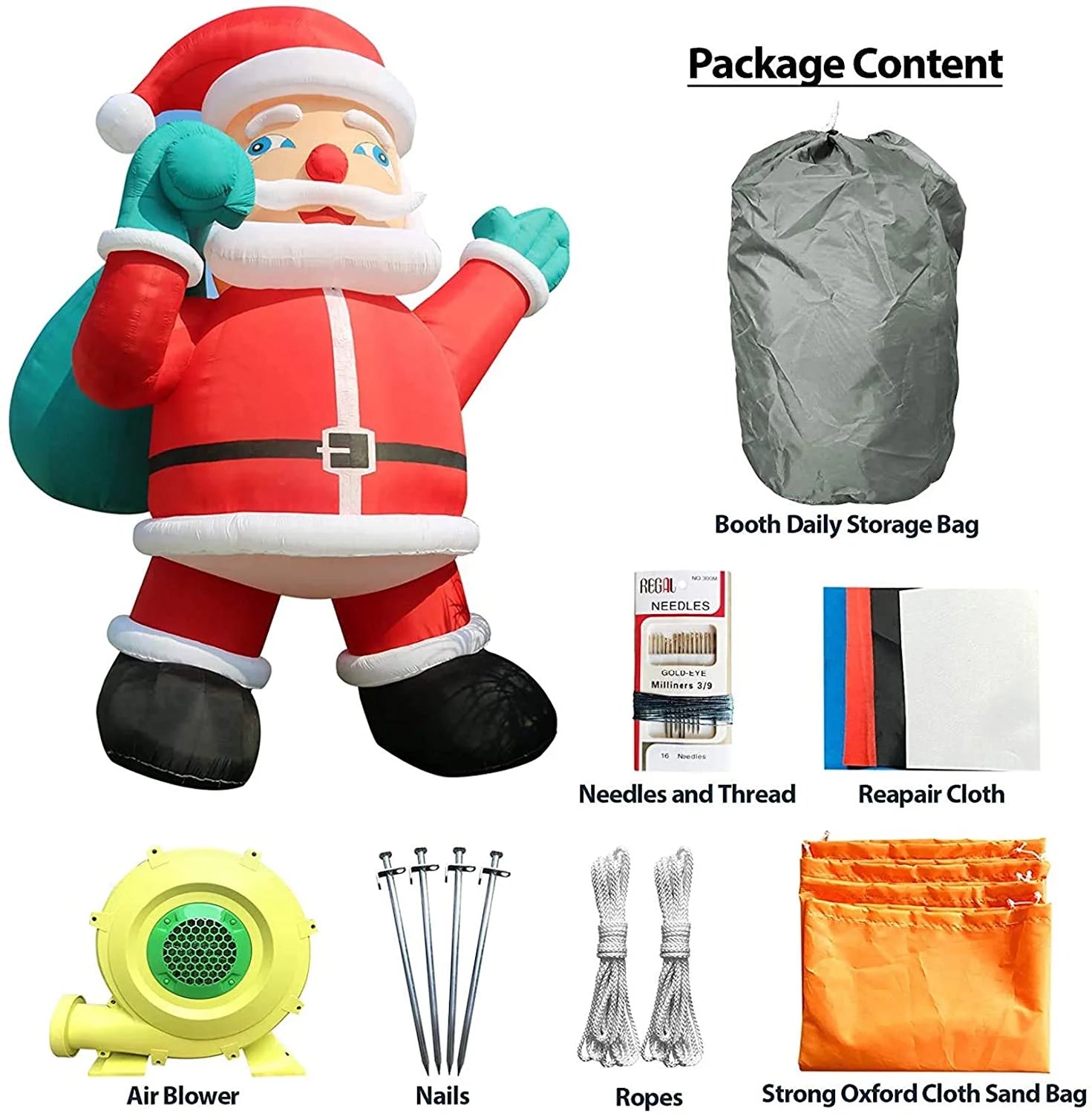 Giant Yard Inflatable Santa Claus with Blower 26' T684