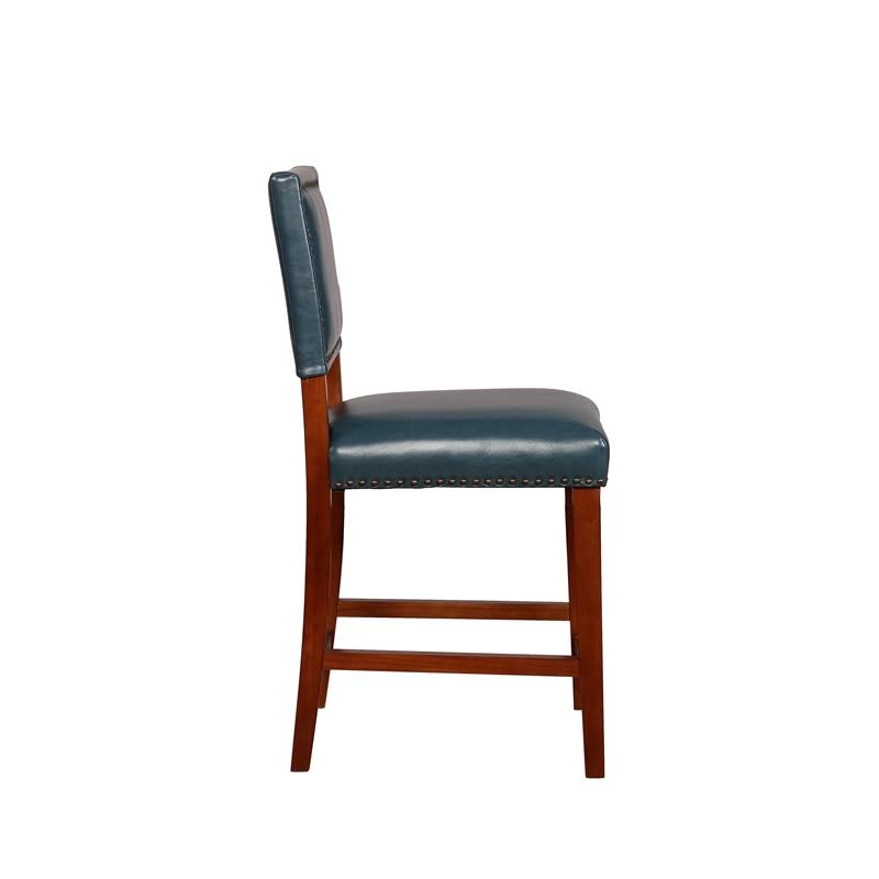 Blue Wood Counter Stool C599