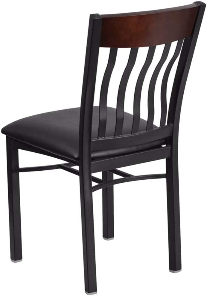 Black Vinyl Seat Restaurant Chair Y32775