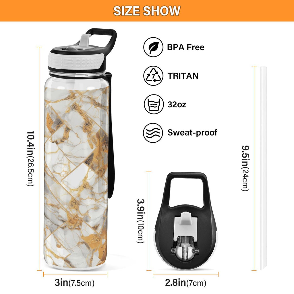 32oz Tritan Clear Water Bottle with Straw L1202