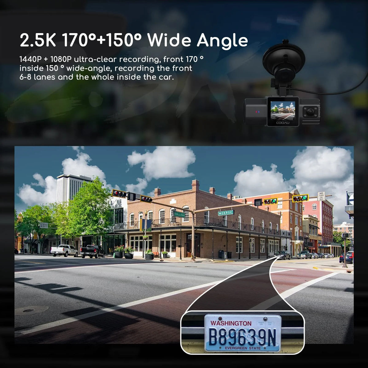 2.5K Dash Cam with Night Vision K108