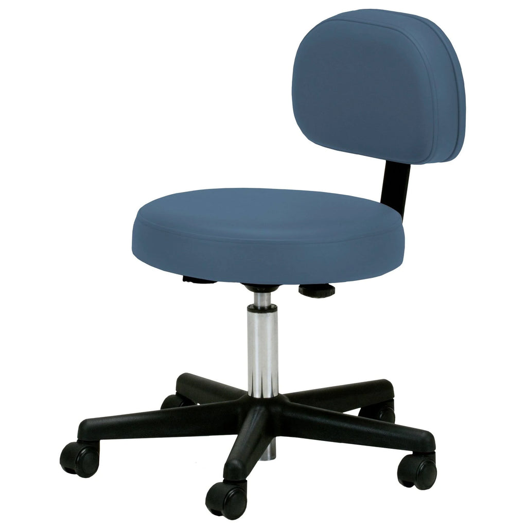Pneumatic Massage Rolling Stool with Backrest K649010