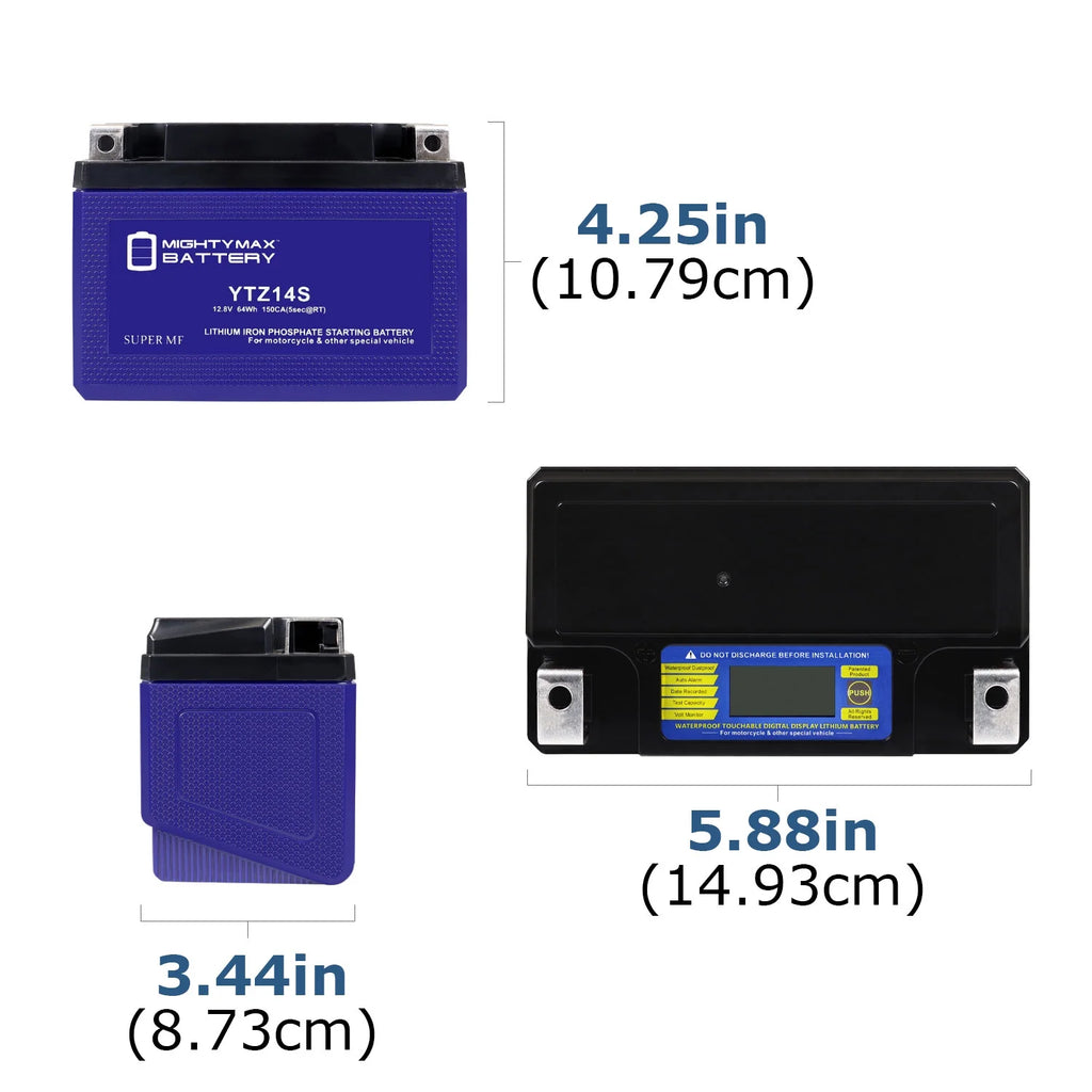 Lithium Replacement Battery for Honda Shadow Spirit ACE Tourer Aero C600 W433