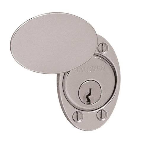 Satin Brass u0026 Black Cylinder Lock Cover Plate A619171
