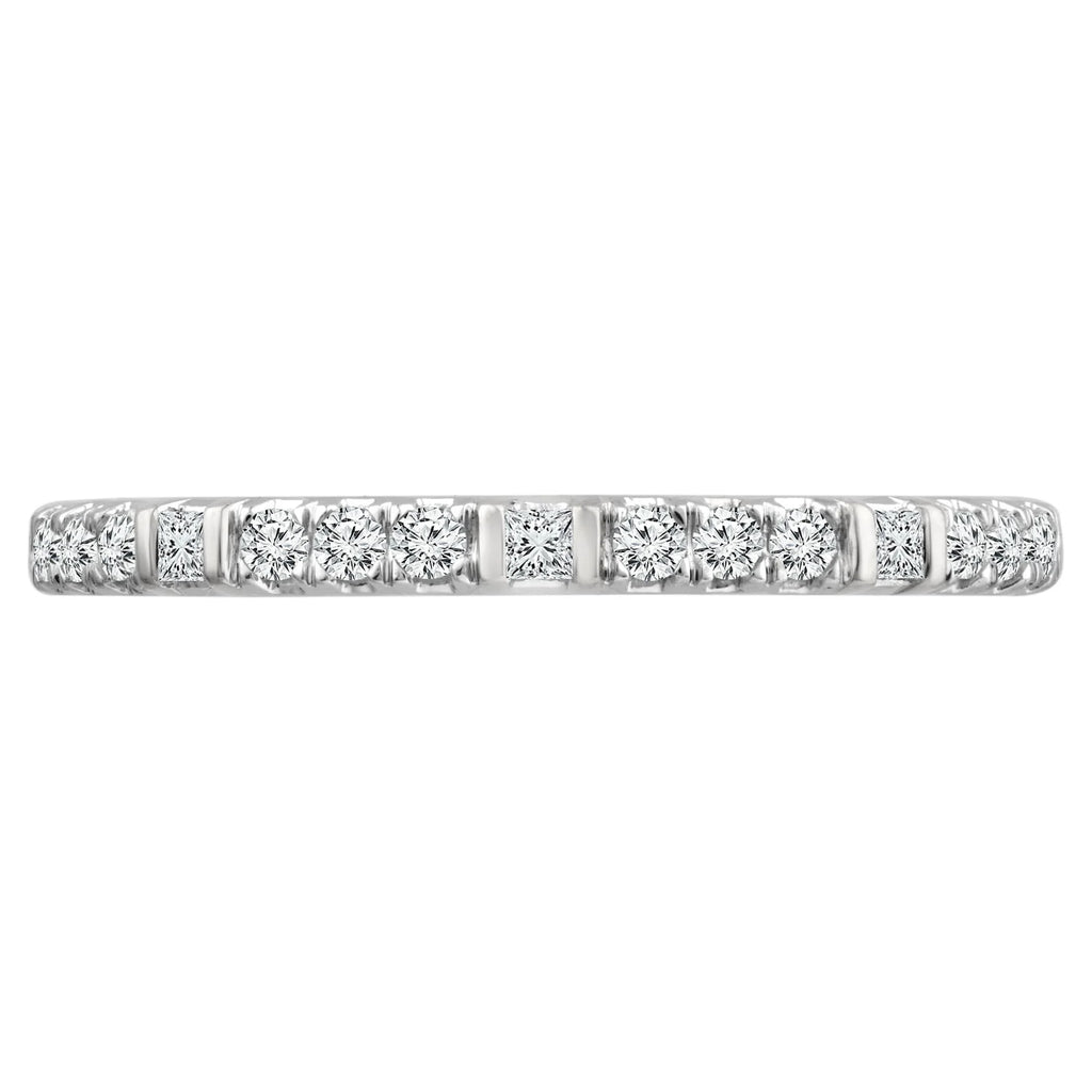 10K White Gold Diamond Stackable Band E502629