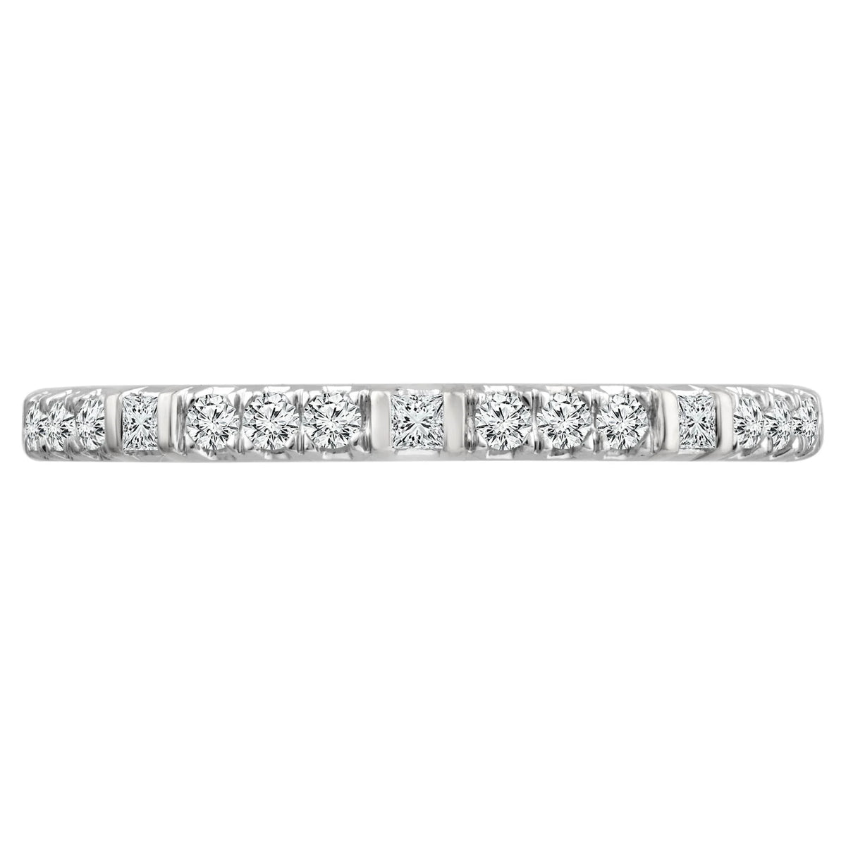 10K White Gold Diamond Stackable Band E502629