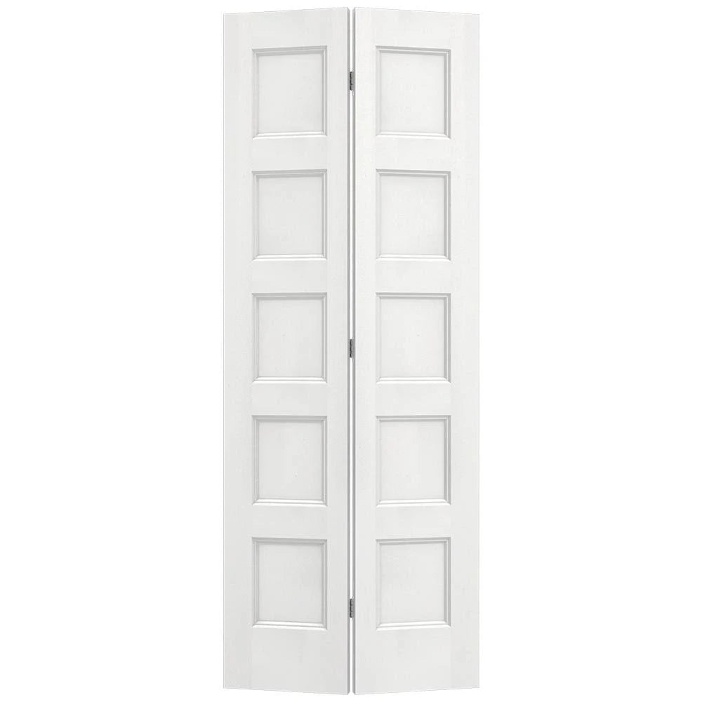 White Paint Smooth Hollow Core Molded Composite Interior Closet Bi-Fold Door O8852