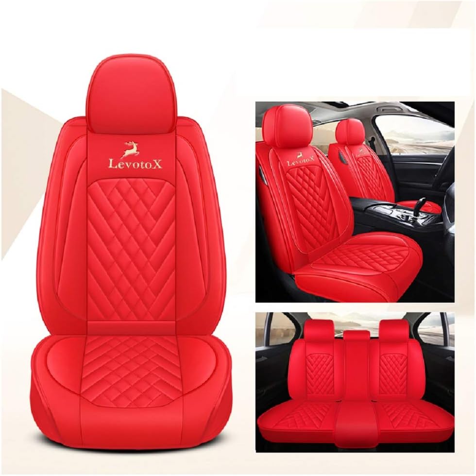 L-Black-Beige 5 Seats Full Set Car Seat Covers F139389