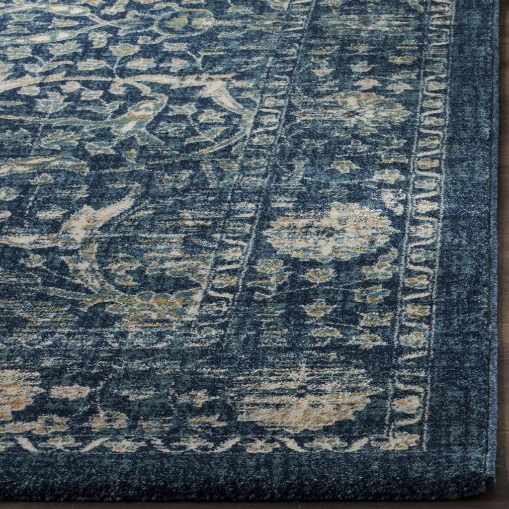 Navy / Beige Runner Rug S121