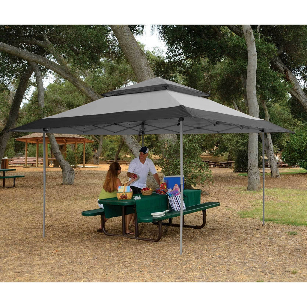 Gray Instant Gazebo Canopy with Bug Screen Z21017