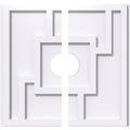 Contemporary PVC Ceiling Medallion (28x22OD x 5x22ID x 9 3/4x22C - Two Piece) H47435