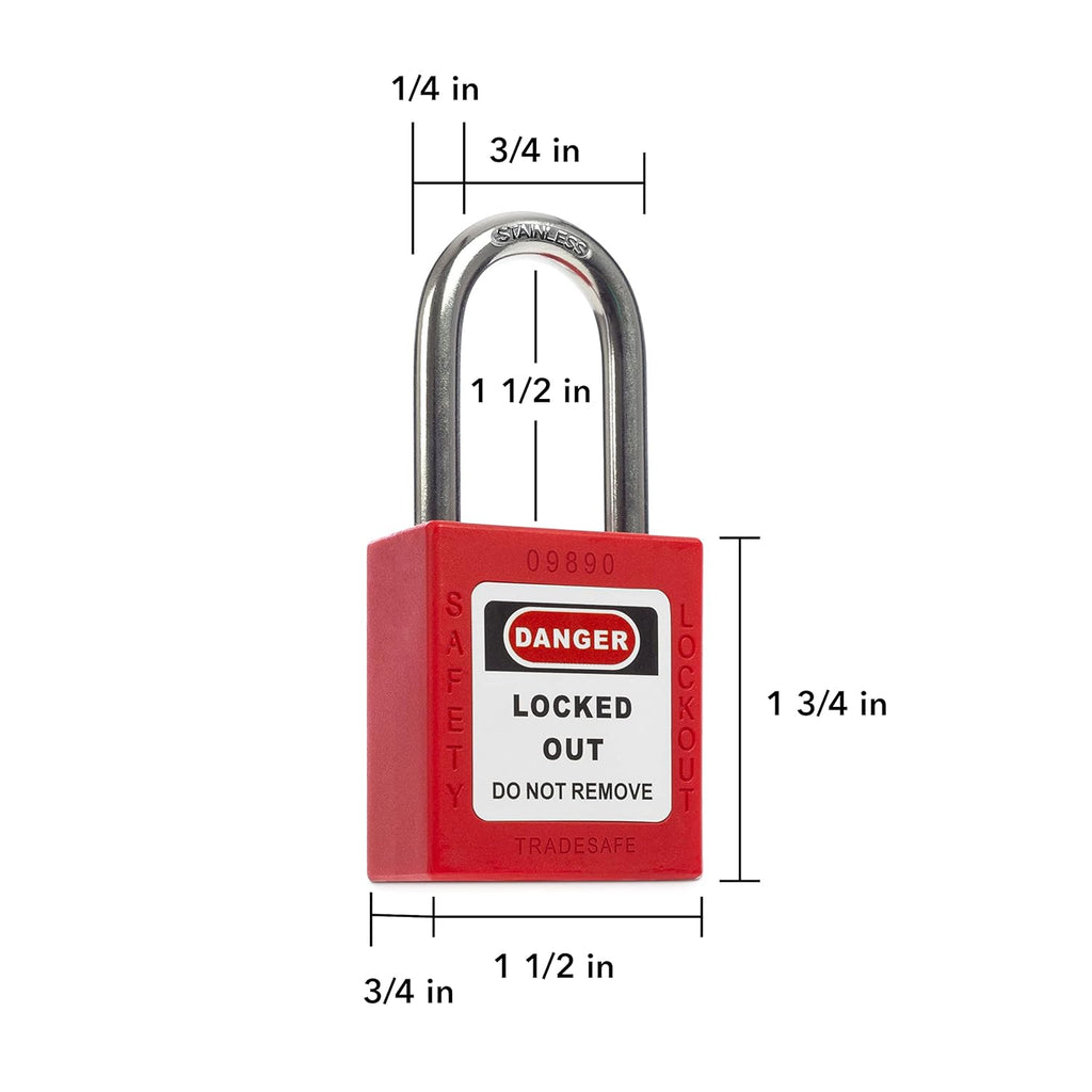 Lockout Tagout Station with 10 Padlocks, Carbon Steel Body, Pack of 2 F89525