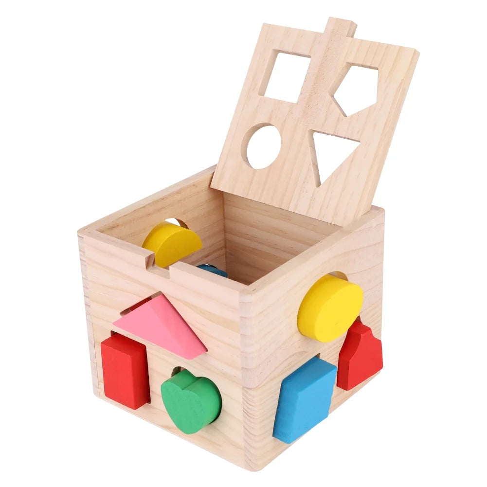 Wooden Building Blocks Shape Sorter Toy Y310309