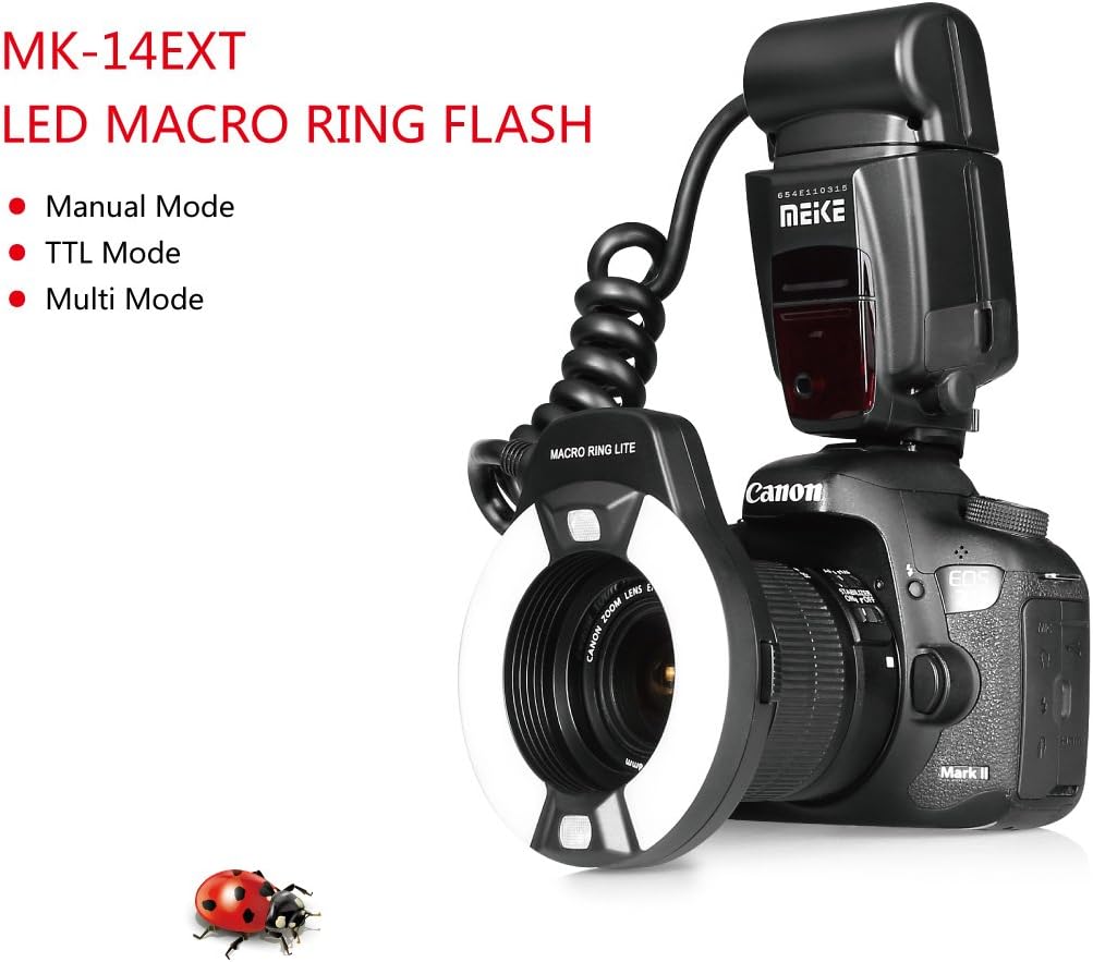 Macro LED Ring Flash with AF Assist Lamp for EOS Digital DSLR Camera K466