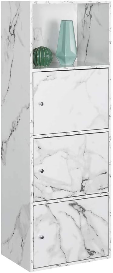 White Marble 3 Door Cabinet P471988