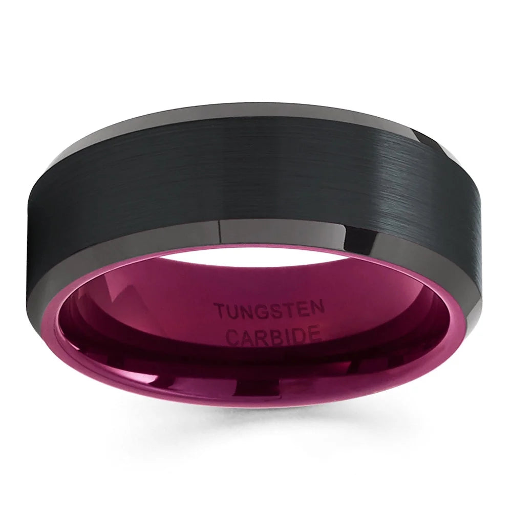 Black Tungsten Wedding Band Ring Z69959