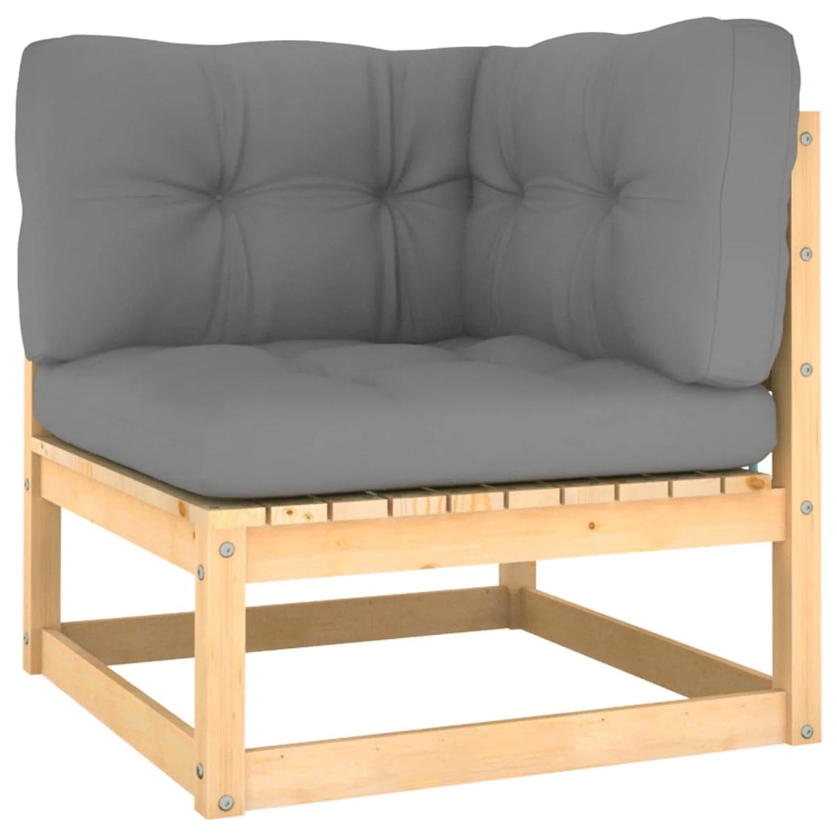 6 Piece Gray Cushioned Pinewood Sectional Sofa Set T368