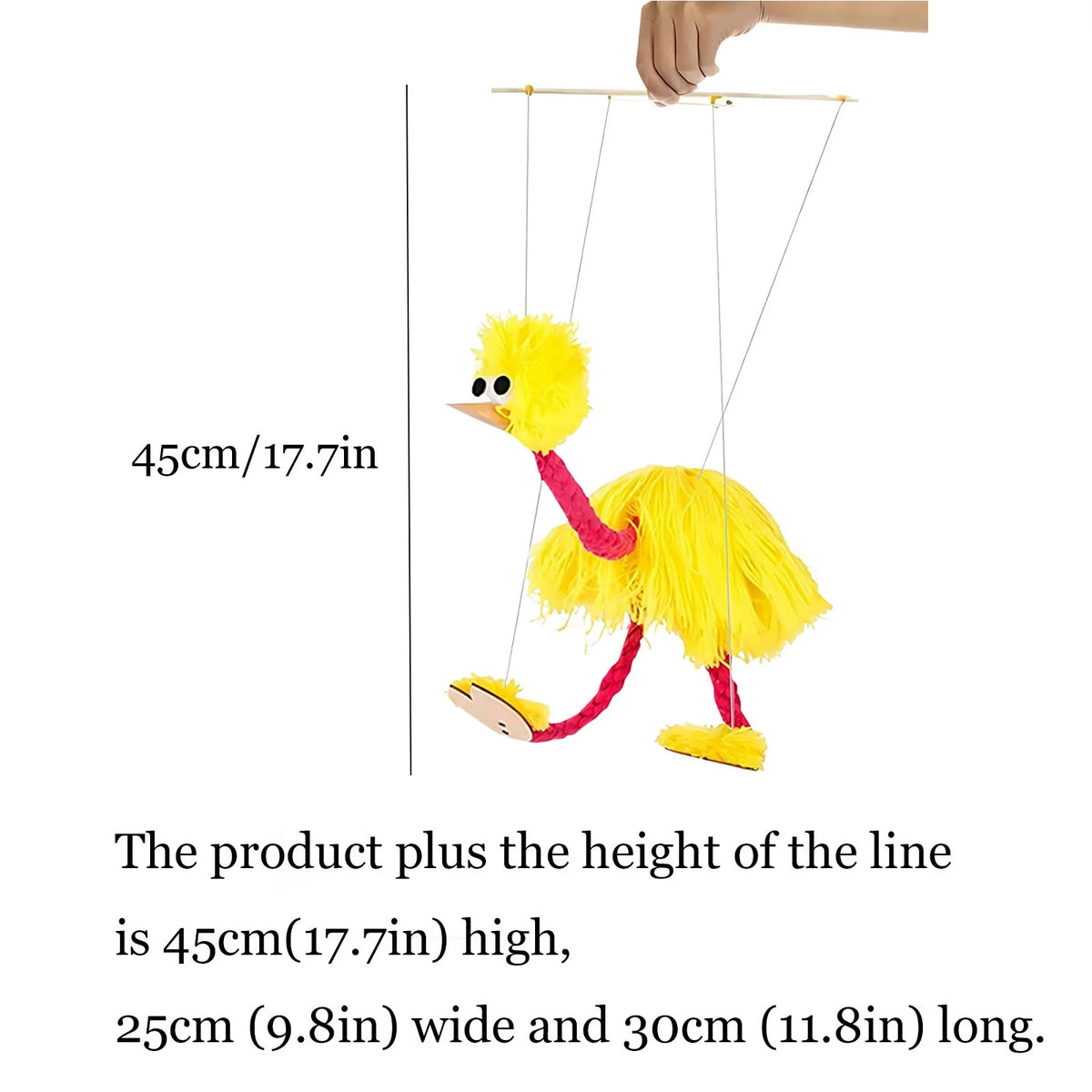 Ostrich Hand Puppets Bird String Puppet Educational Toys Y233005
