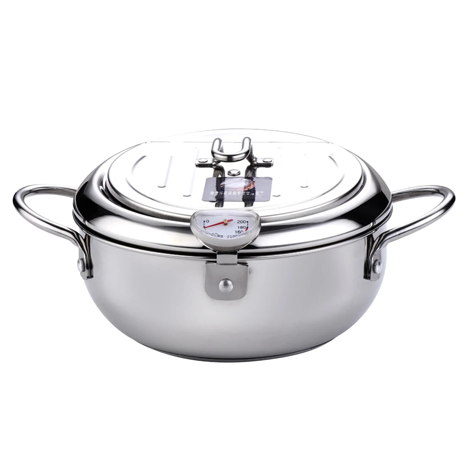 Stainless Steel Deep Fryer Pot with Oil Drip Drainer Rack P75475