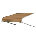36-in Wide x 42-in Projection Mocha Tan Solid Fixed Door Awning E92457