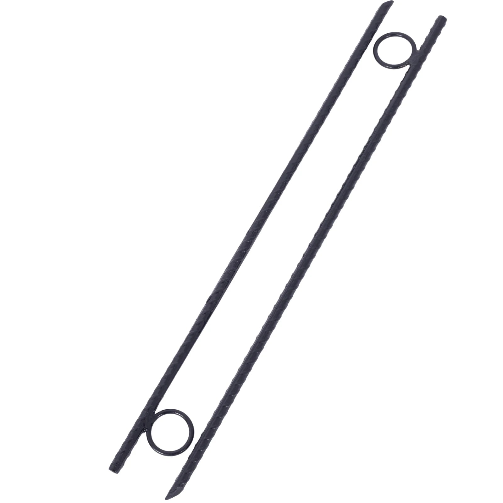 3/8x 18 Inch Steel Tent Canopy Ground Stakes with Angled Ends and 1 Inch Loops F9183