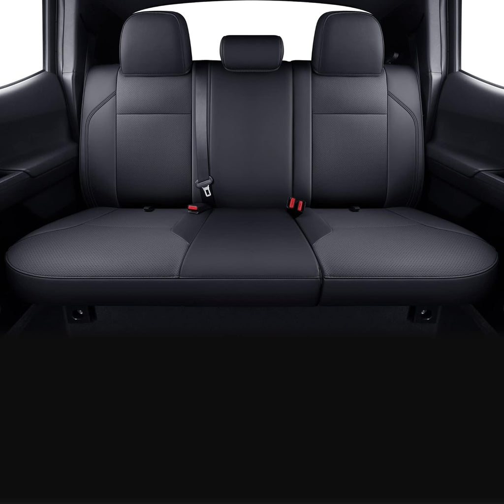 Black & Red Faux Leather Seat Covers A14039