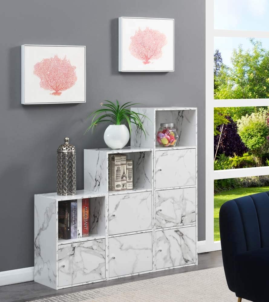 White Marble 3 Door Cabinet P471988