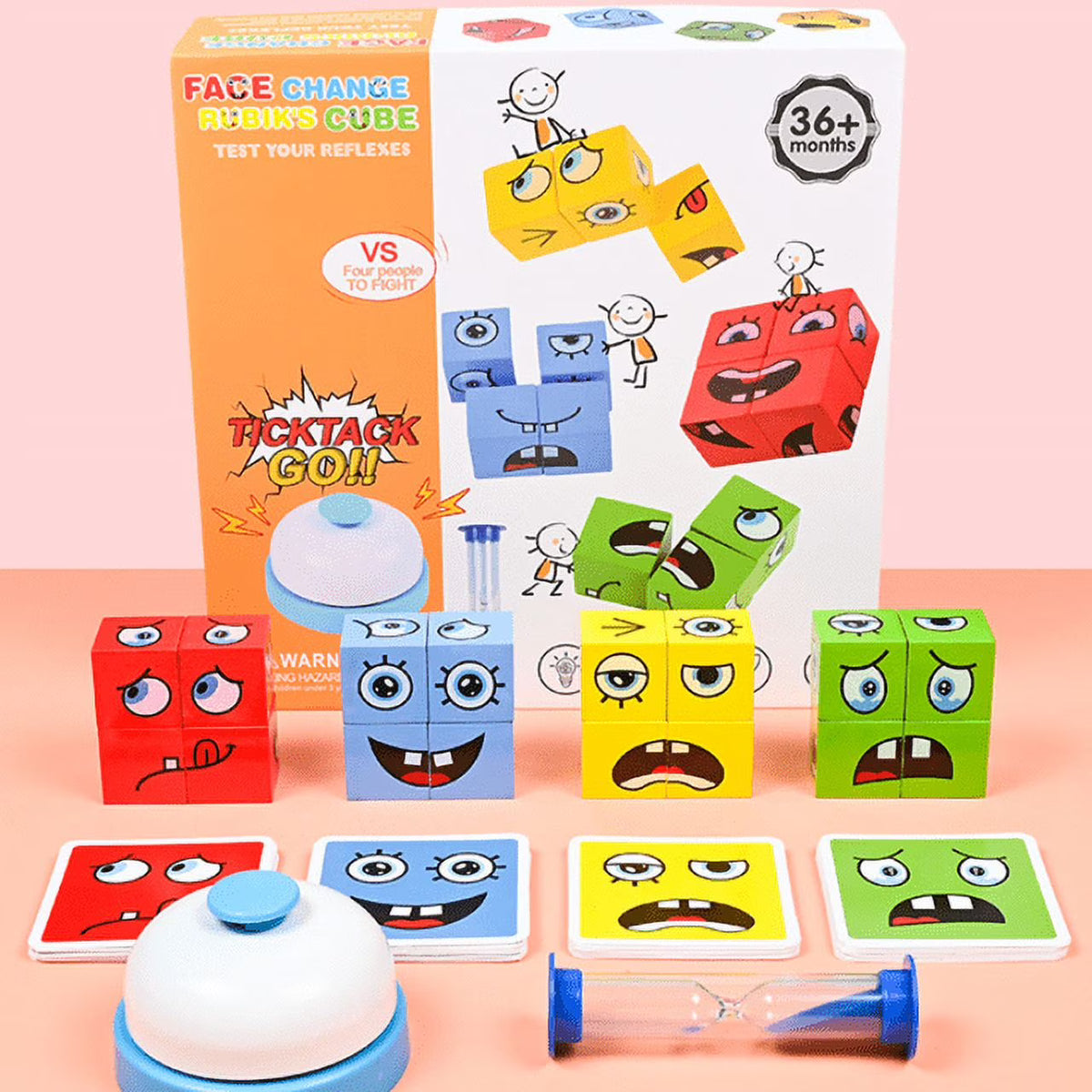 Wood Puzzle Montessori Expression Building Blocks Board Game I190