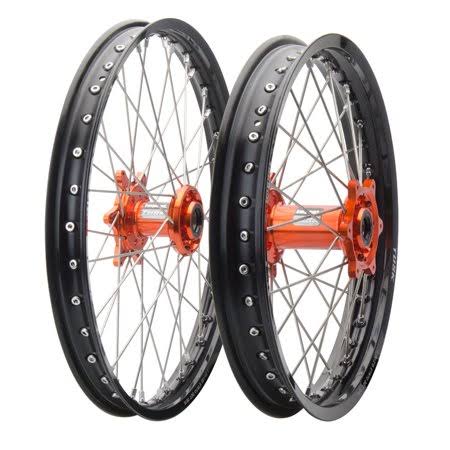 Black Rim Front Rear Wheel 160 x 21 / 215 x 19 L504