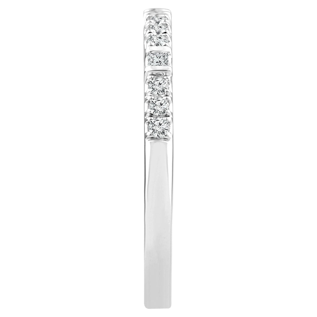 10K White Gold Diamond Stackable Band E502629