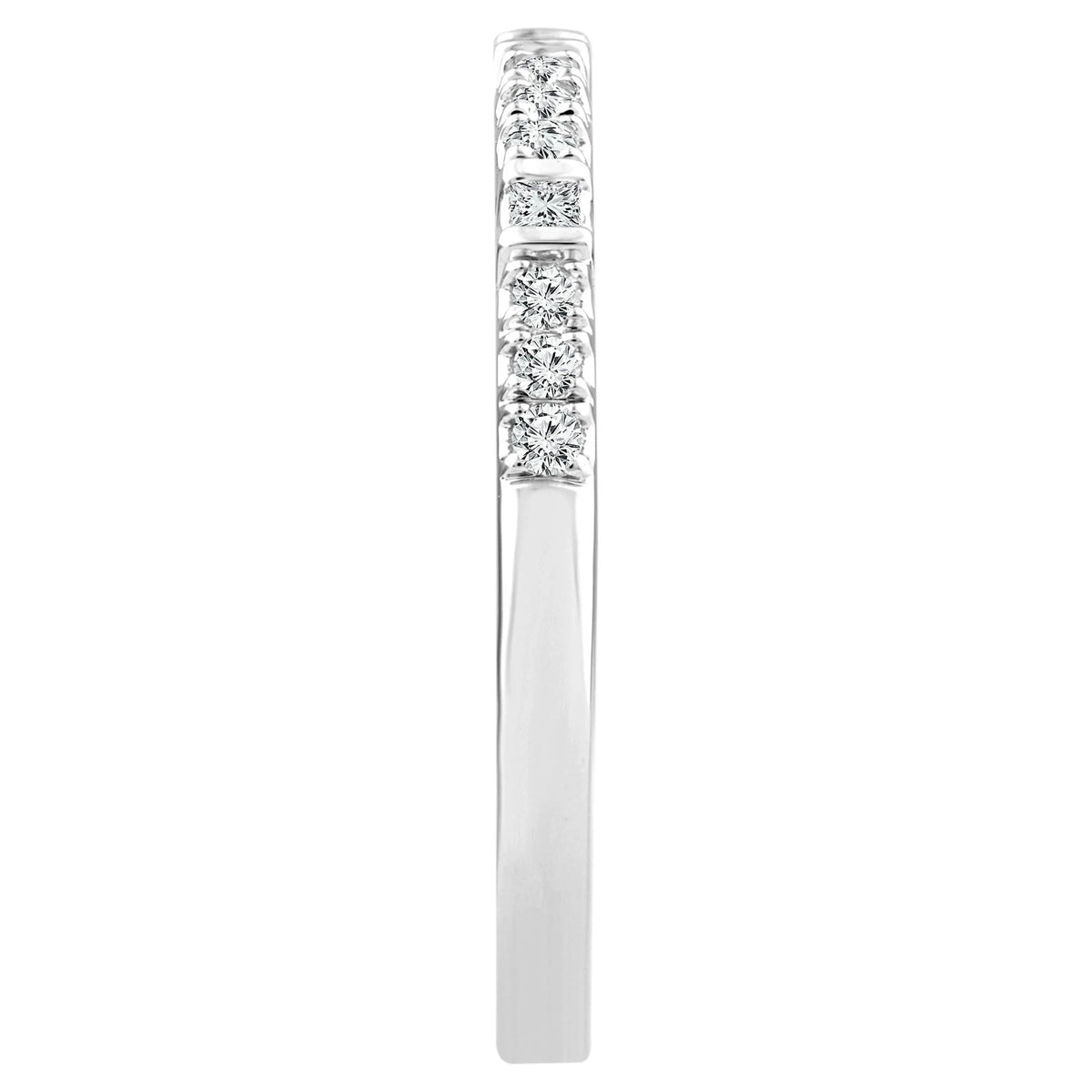 10K White Gold Diamond Stackable Band E502629
