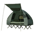 2-Person Foldable Camping Tent Cot with Air Mattress and Sleeping Bag O5020