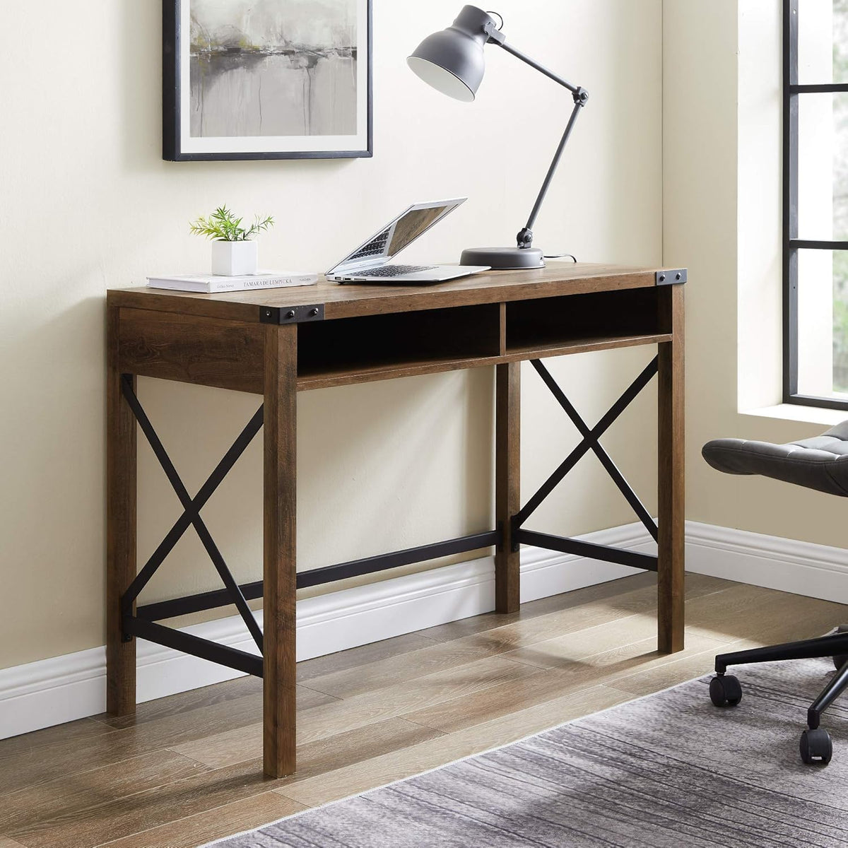 42 Inch Grey Wash Writing Desk I8455
