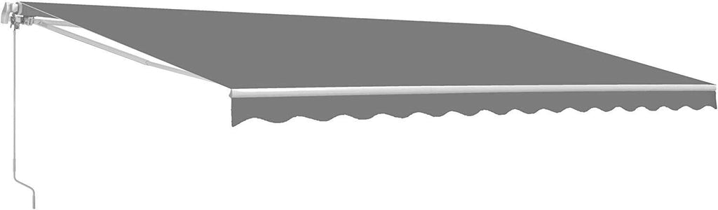 13x8 Feet Manual Retractable Patio Awning Canopy (Dark Blue) S29208