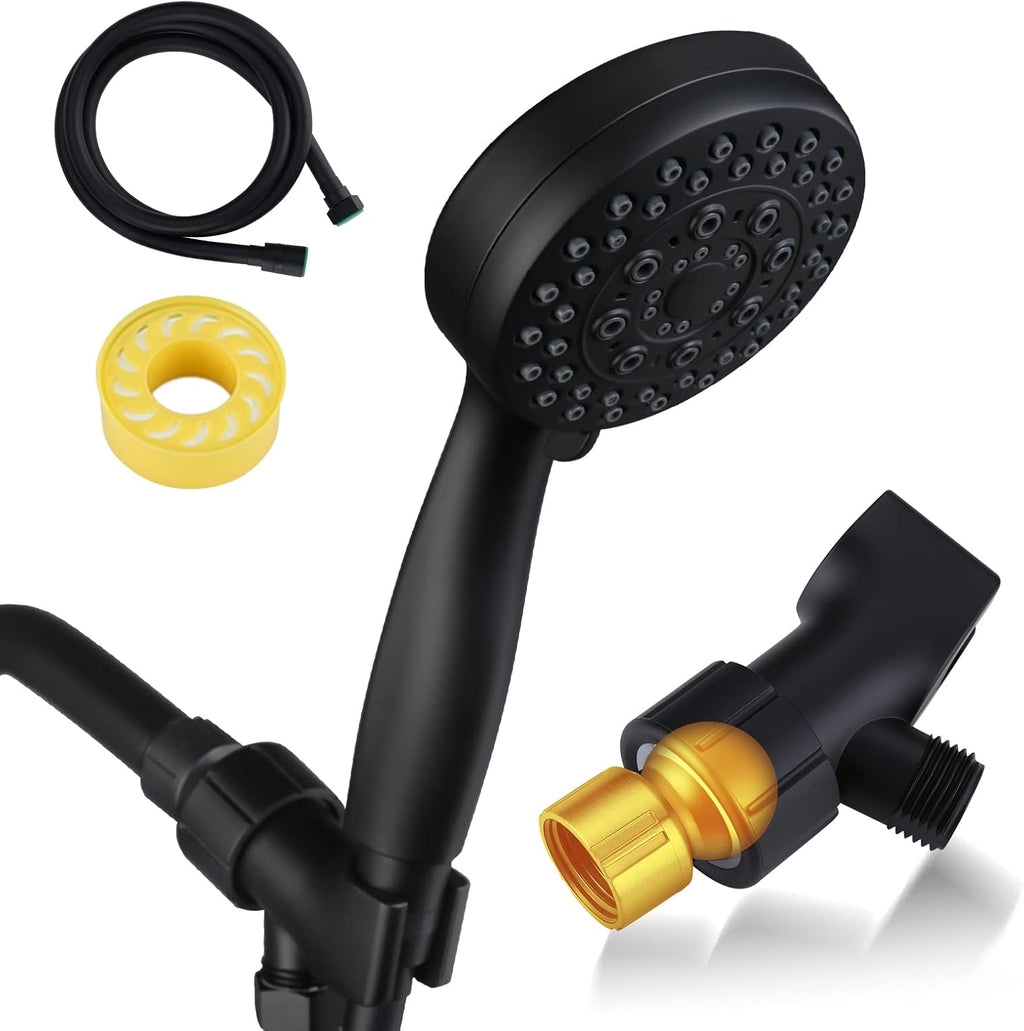Dual Chrome Shower Head Combo with Handheld, 59" Hose, Pack of 2 W960736