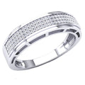 10K White Gold Diamond Wedding Band X51646