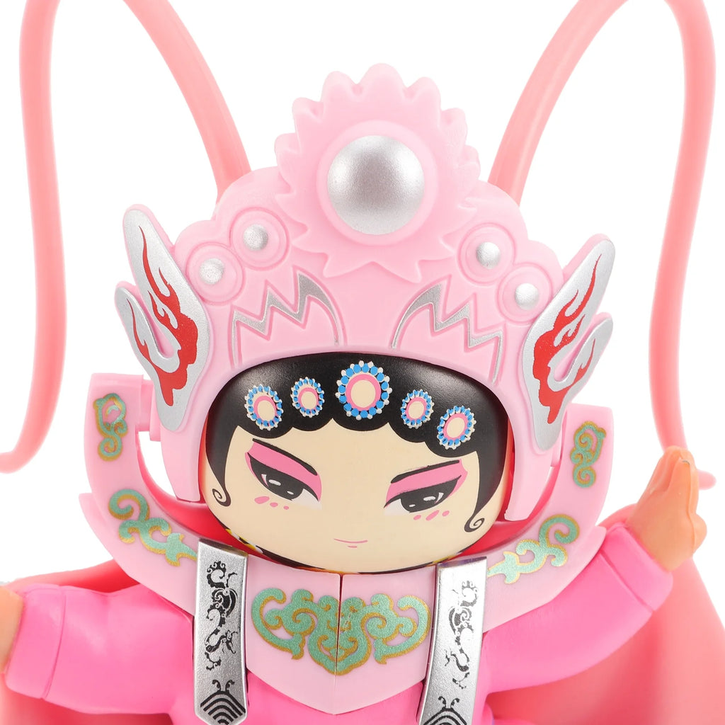 Pink Set of 5 Beijing Opera Doll Statue S8199
