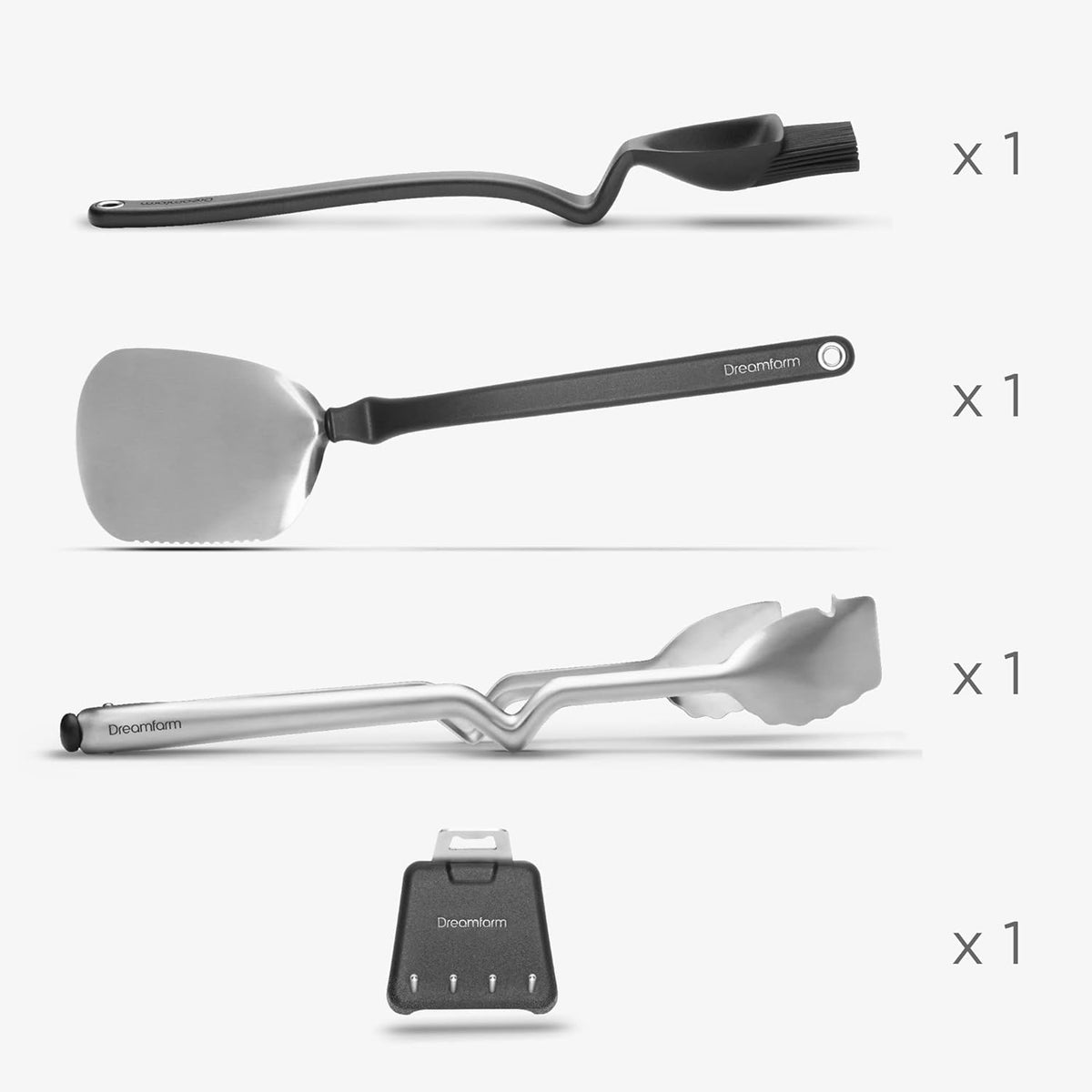 Stainless Steel BBQ Grill Tools Set with Magnetic Holder T49152