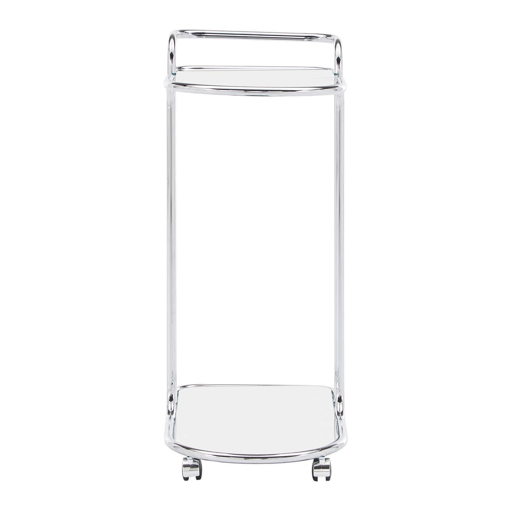Chrome Finish Round Edge Bar Cart C952