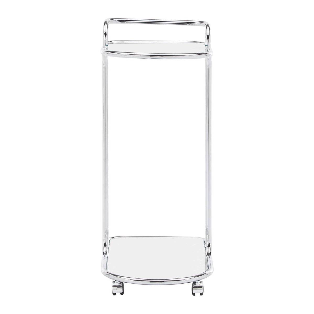 Chrome Finish Round Edge Bar Cart C952