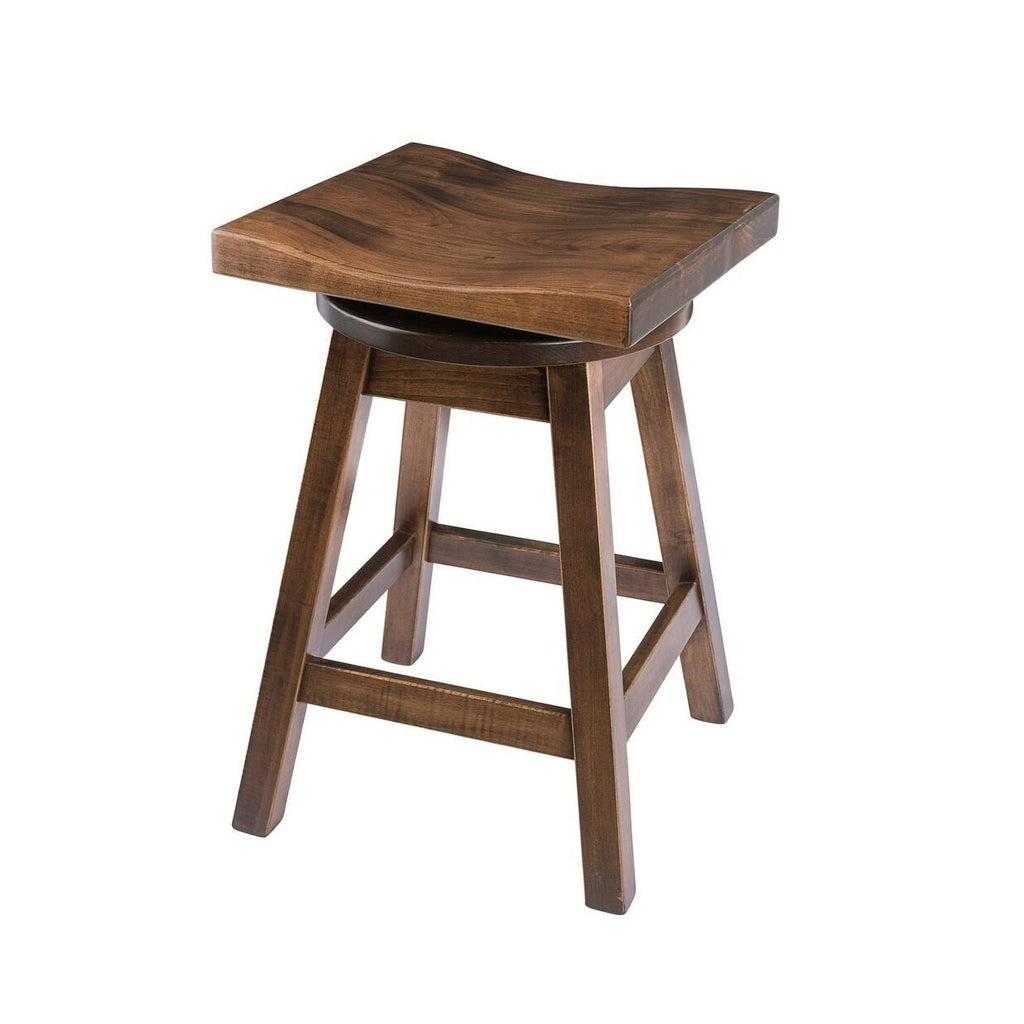 Maple Wood Cappuccino Swivel Bar Stool V664