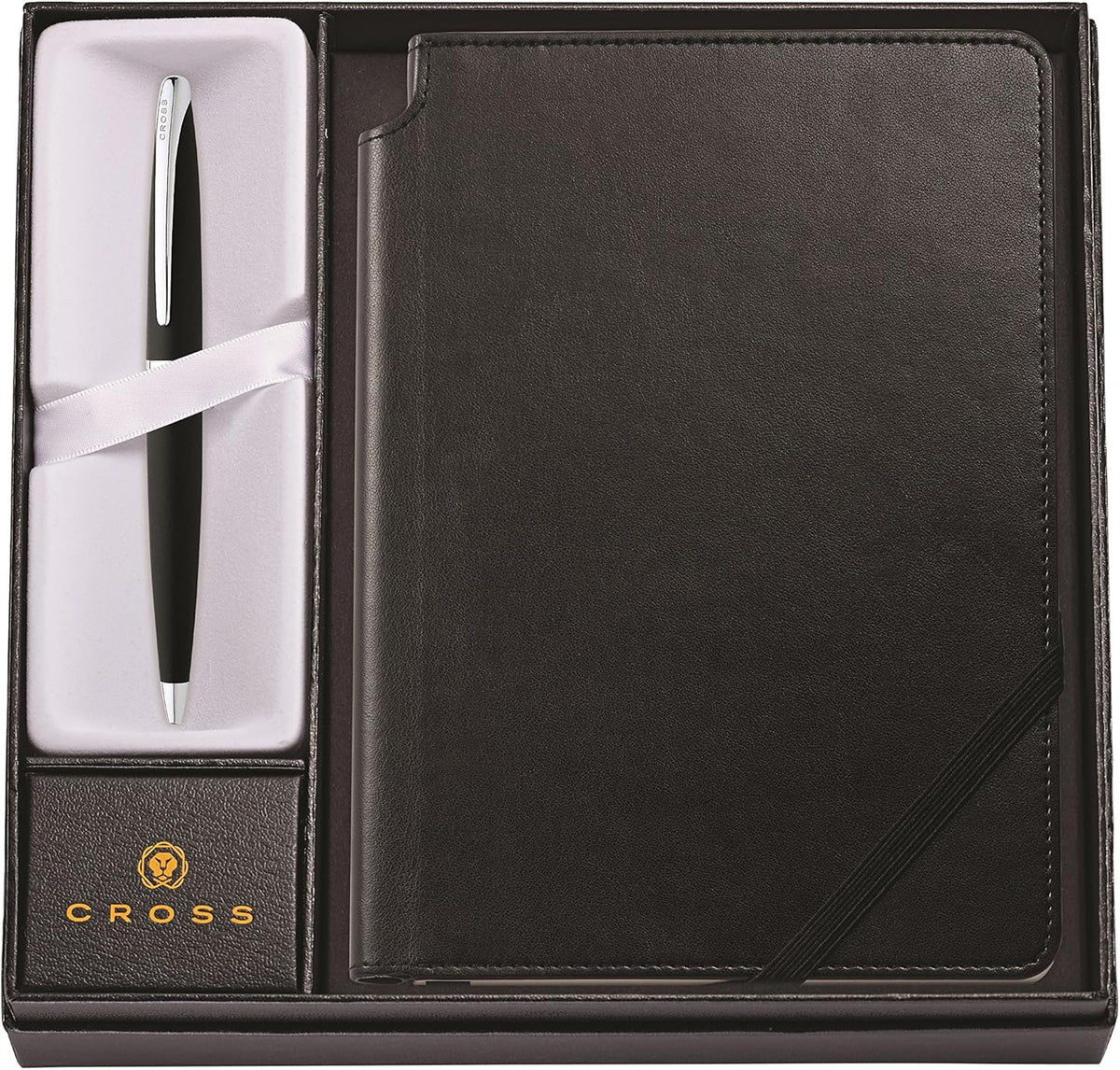 Basalt Black Ballpoint Pen & Crimson Medium Journal Pack of 2 W529