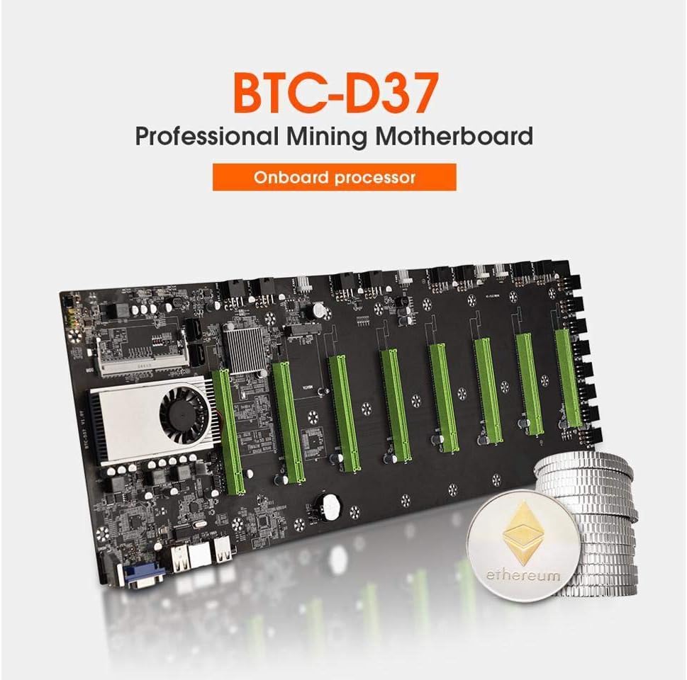 Mining Motherboard CPU Set 8 Video Card Slot DDR3 Memory Integrated VGA T666