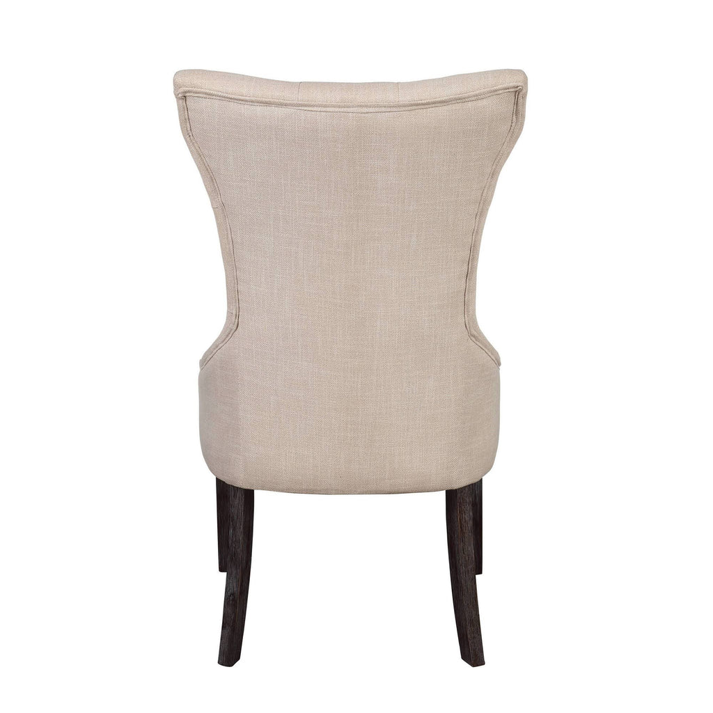 Beige Linen Dining Arm Chair (Set of 2) M470965