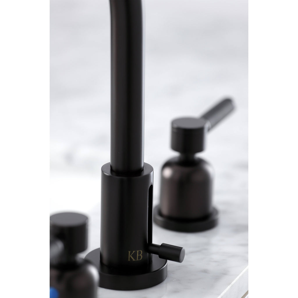 8x22 Widespread Bathroom Faucet, Brushed Nickel F173