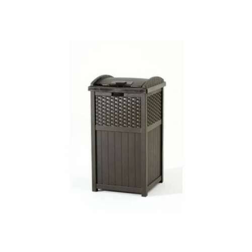 33 Gallon Beige and Brown 2 Pack Garbage Container P256