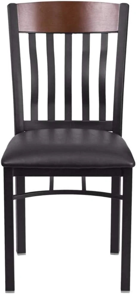 Black Vinyl Seat Restaurant Chair Y32775